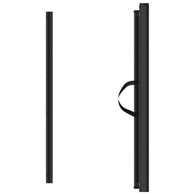vidaXL lahtitõmmatav lemmiklooma värav, must, 82,5 x 125 cm