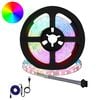 vidaXL LED Ribad 12 pcs Must ja l&auml;bipaistev 1300 mm Vask ja plastik
