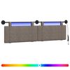 vidaXL Rippuv voodipeats LED-valgustusega Hall Antiik PU