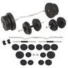 vidaXL kangi ja hantlite komplekt, 60 kg