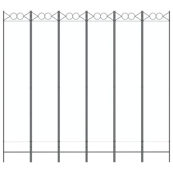 vidaXL 6 paneeliga sirm, valge, 240x220 cm, kangas