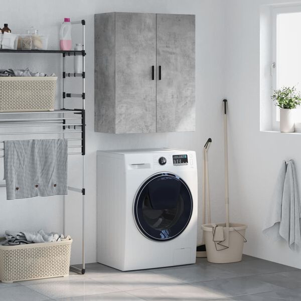 vidaXL seinakapp, betoonhall, 69,5 x 34 x 90 cm