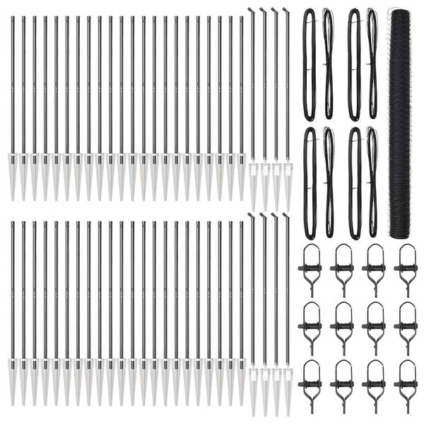 vidaXL Aiapost Hall 100 x 1,6 m (50 mm võrk) Terased ja PVC