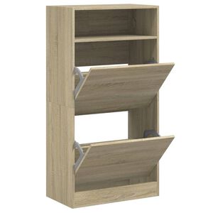 vidaXL jalatsikapp, Sonoma tamm, 60 x 34 x 116 cm, tehispuit