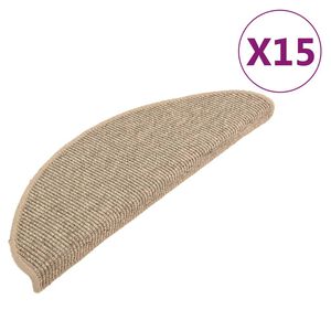 vidaXL trepimatid 15 tk 65 x 21 x 4 cm tumebeež poolringikujuline suur
