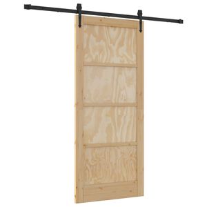 vidaXL Libisev uks ORKDAL Naturaalne ja must 86 x 198,5 cm