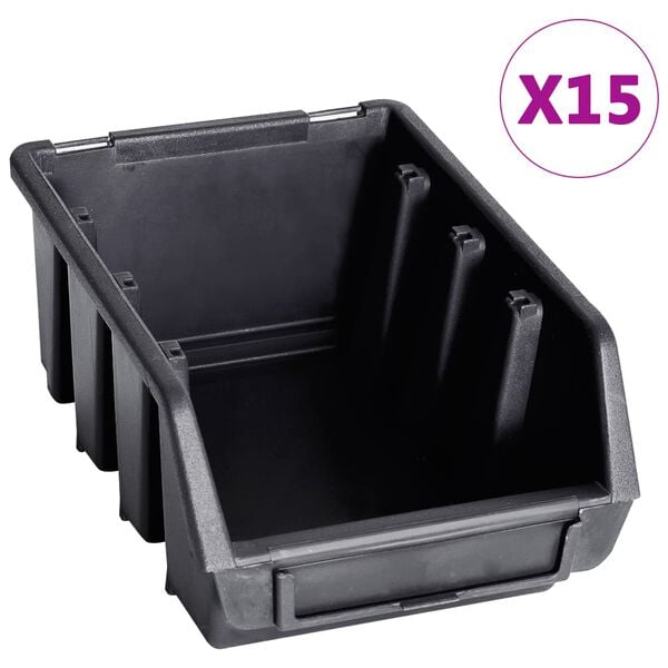 vidaXL 29-osaline hoiukastide komplekt seinapaneelidega punane ja must