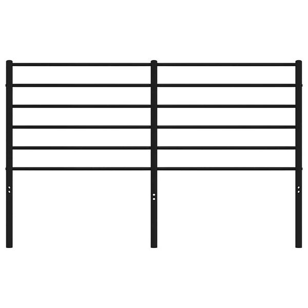 vidaXL metallist voodipeats, must, 150 cm