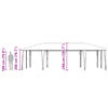 vidaXL Pidutelgid Valge 800 x 400 x 266 cm Polüester ja teras