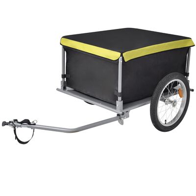 vidaXL kaubahaagis jalgrattale, must ja kollane, 65 kg