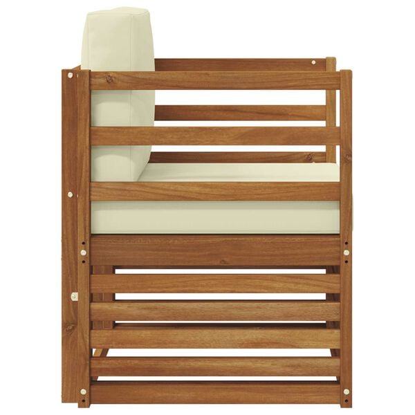 vidaXL V&auml;li diivanikomplekt Tugev akaatsiapuit ja pol&uuml;ester Neutraalne