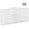 vidaXL kaarekujulised gabioonkorvid 8 tk, 400x50x180/200 cm, raud