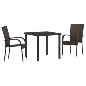 vidaXL Aia s&ouml;&ouml;gilaudade komplekt 5 pcs Pruun Pulberv&auml;rvitud teras