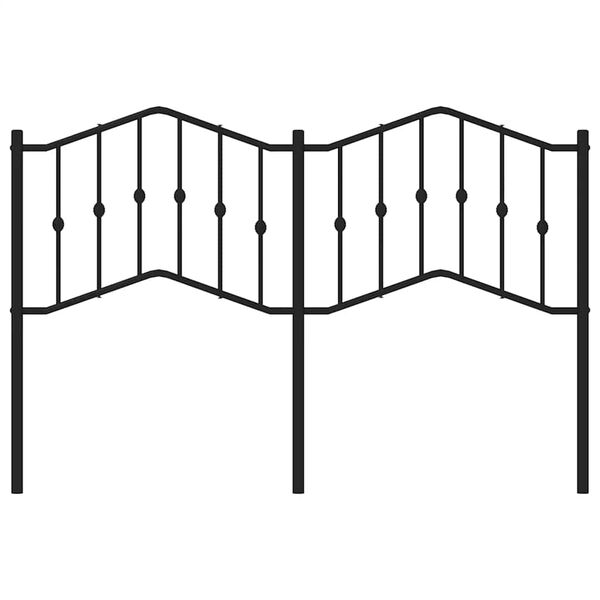 vidaXL metallist voodipeats, must, 135 cm