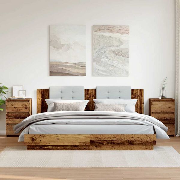 vidaXL &ouml;&ouml;kapid 2 tk, vana puit, 40x35x62,5 cm, tehispuit