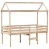 vidaXL kõrge voodi, katusega, 75 x 190 cm, männipuit