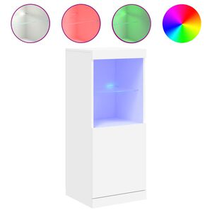 vidaXL puhvetkapp LED-tuledega, valge, 41 x 37 x 100 cm