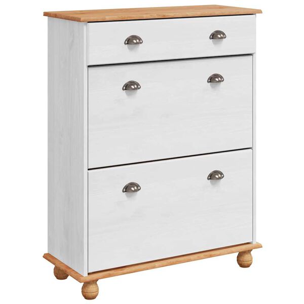 vidaXL Kinga kapp sahtliga ASKIM Valge 85 x 35 x 108 cm Tahke m&auml;nd