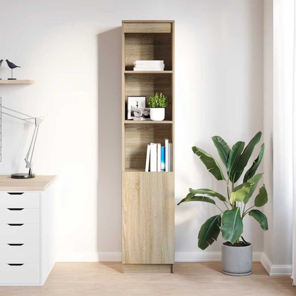 vidaXL Highboard Sonoma tamm 37,5x35x180 cm Engineered Wood