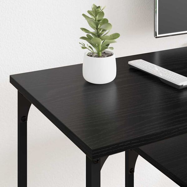 vidaXL Telerikapp Must tamm 102 x 35 x 45,5 cm