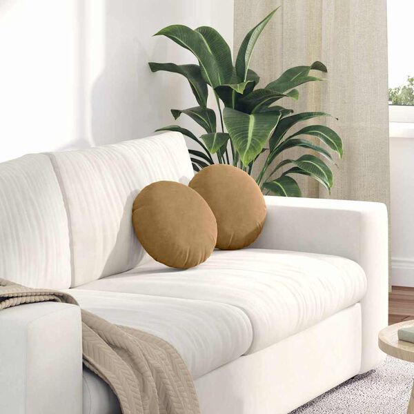 vidaXL Istumispatjad 2 pcs Pruun &Oslash; 40 x 13 cm Samet