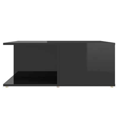 vidaXL kõrgläikega kohvilaud, must, 80 x 80 x 31 cm, puitlaastplaat