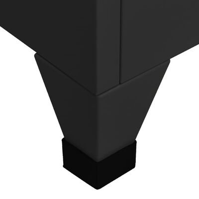 vidaXL lukustatav hoiukapp, must, 38 x 40 x 180 cm, teras