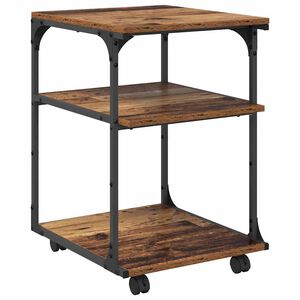 vidaXL Printeri alus Vana puit 43 x 48 x 64 cm Tehispuit