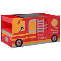 vidaXL 3-osaline laste laua- ja toolikomplekt, tuletõrjeauto, puit