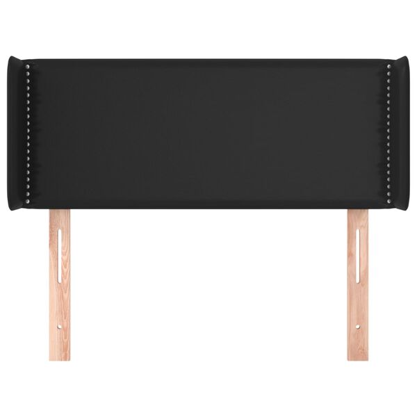 vidaXL voodipeats servadega, must, 83x16x78/88 cm, kunstnahk