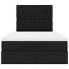 vidaXL ottomani voodi madratsiga, must, 120x200 cm, kangas
