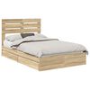 vidaXL Laos voodi peaga sahtliga Sonoma tamm 120 x 200 cm Tehispuit