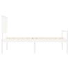 vidaXL vanemate inimeste voodiraam peatsiga, valge, 90x200 cm t&auml;ispuit