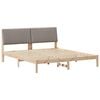 vidaXL Beti raam peaga Pruun ja taupe 180 x 200 cm M&auml;nnipuit