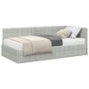vidaXL Nurgavoodi raam koos madratsiga peaga 2 pcs Helehall Samet