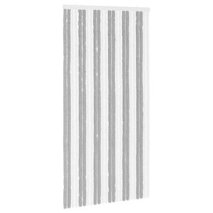 vidaXL S&auml;&auml;sev&otilde;rk Chenille Hall ja Valge 100 x 200 cm 100% PP