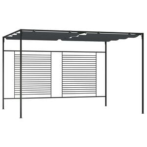 vidaXL varjualune, eemaldatav katus, 4x3x2,3 m antratsiithall 180 g/m&sup2;