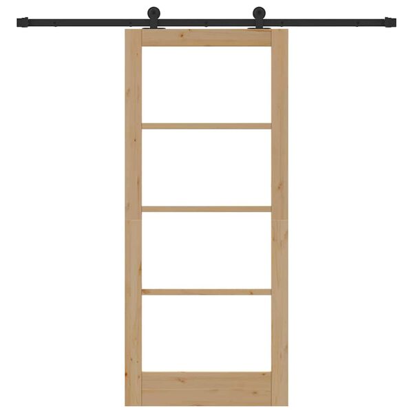 vidaXL Libisev uks ORKDAL Looduslik ja must 86 x 198,5 cm