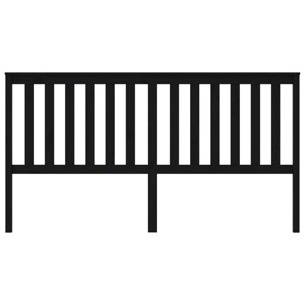 vidaXL voodipeats, must, 186x6x101 cm, männipuit