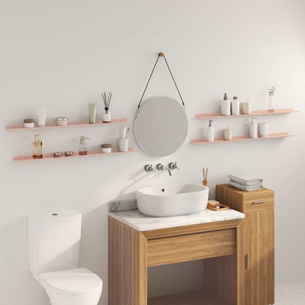 vidaXL Ujuv riiul 4 pcs Roosa 100 x 9 x 2,5 cm Teras