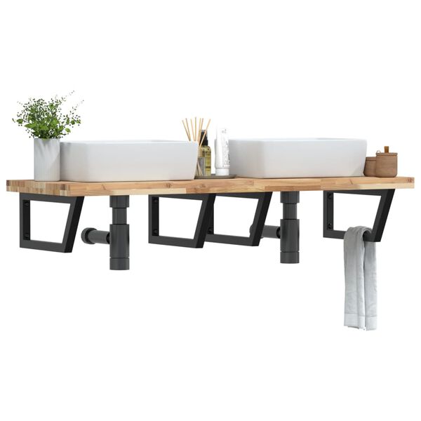 vidaXL seinale kinnitatav valamuriiul, teras ja akaatsiapuit