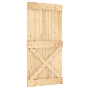 vidaXL Libisev uks NARVIK Naturaalne ja must 100 x 210 cm (213,5 cm)
