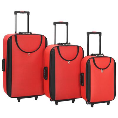 vidaXL pehmed kohvrid, 3 tk, punane, oxford-kangas