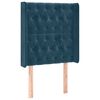 vidaXL voodipeats servadega, tumesinine, 83x16x118/128 cm, samet