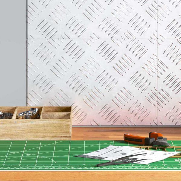 vidaXL Astme katte Ristk&uuml;lik 4 pcs H&otilde;bedane 30 x 20 cm Alumiinium