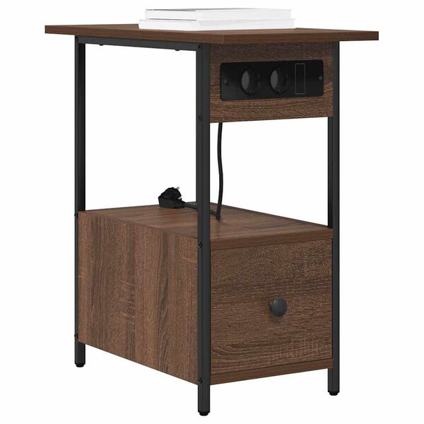 vidaXL &Ouml;&ouml;lambi kapp sahtliga Pruun tamme 60 x 30 x 61 cm Tehispuit