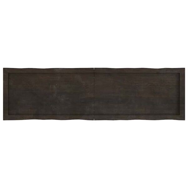 vidaXL lauaplaat, tumepruun, 140 x 40 x (2-4) cm, t&ouml;&ouml;deldud t&auml;ispuit