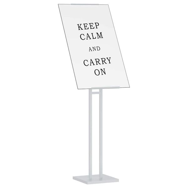 vidaXL Messin&auml;itus Displays 2 pcs Valge 26,5 x 26,5 x 150 cm Teras