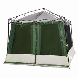 vidaXL Sisetelk katusega Roheline 291 x 291 x 240 cm taft