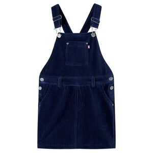 Laste traksidega kleit, velvet, tumesinine, 92